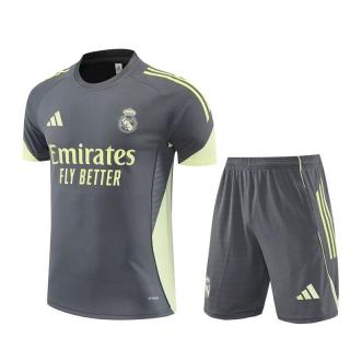 Kit Entrenamiento Real Madrid 2025/26 (gris oscuro con verde)